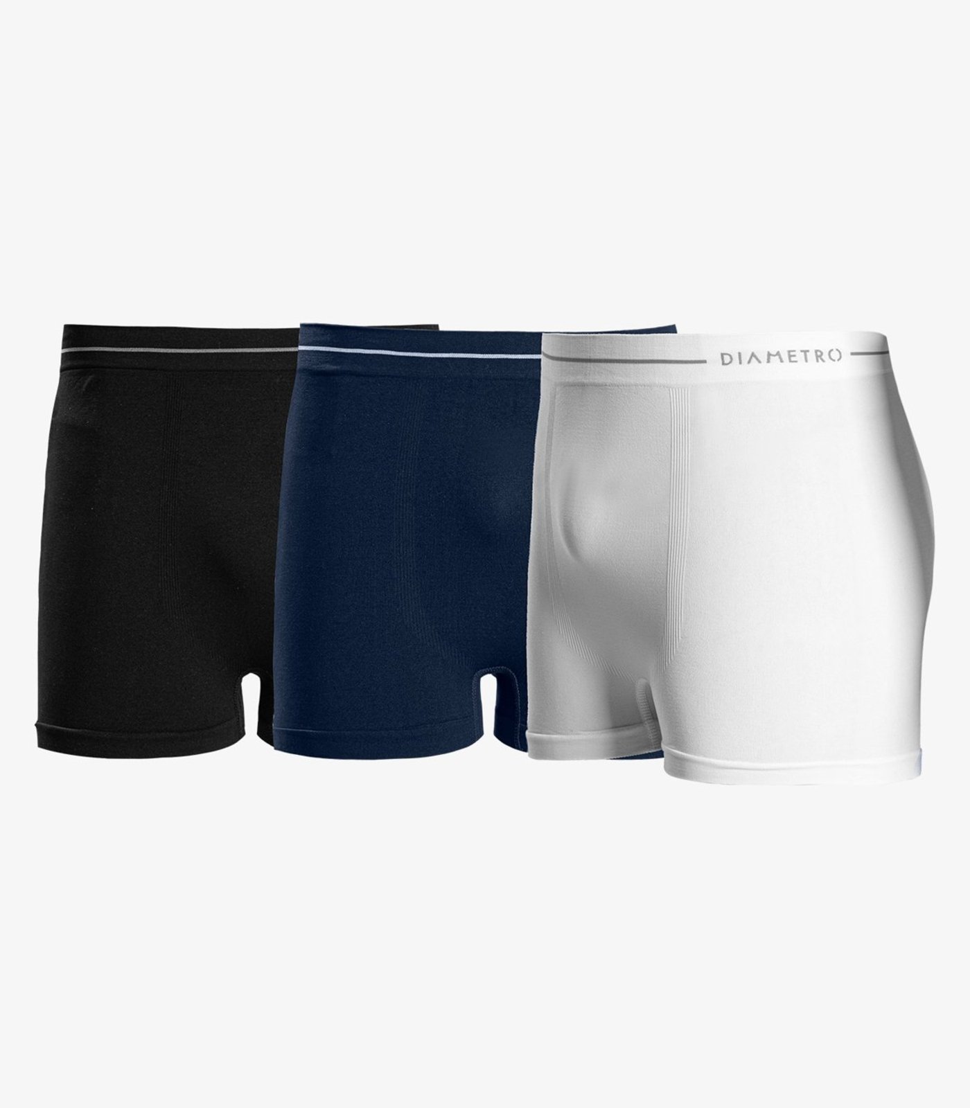Kit 3 Cuecas Boxer Lisa De Poliamida Diametro Unica