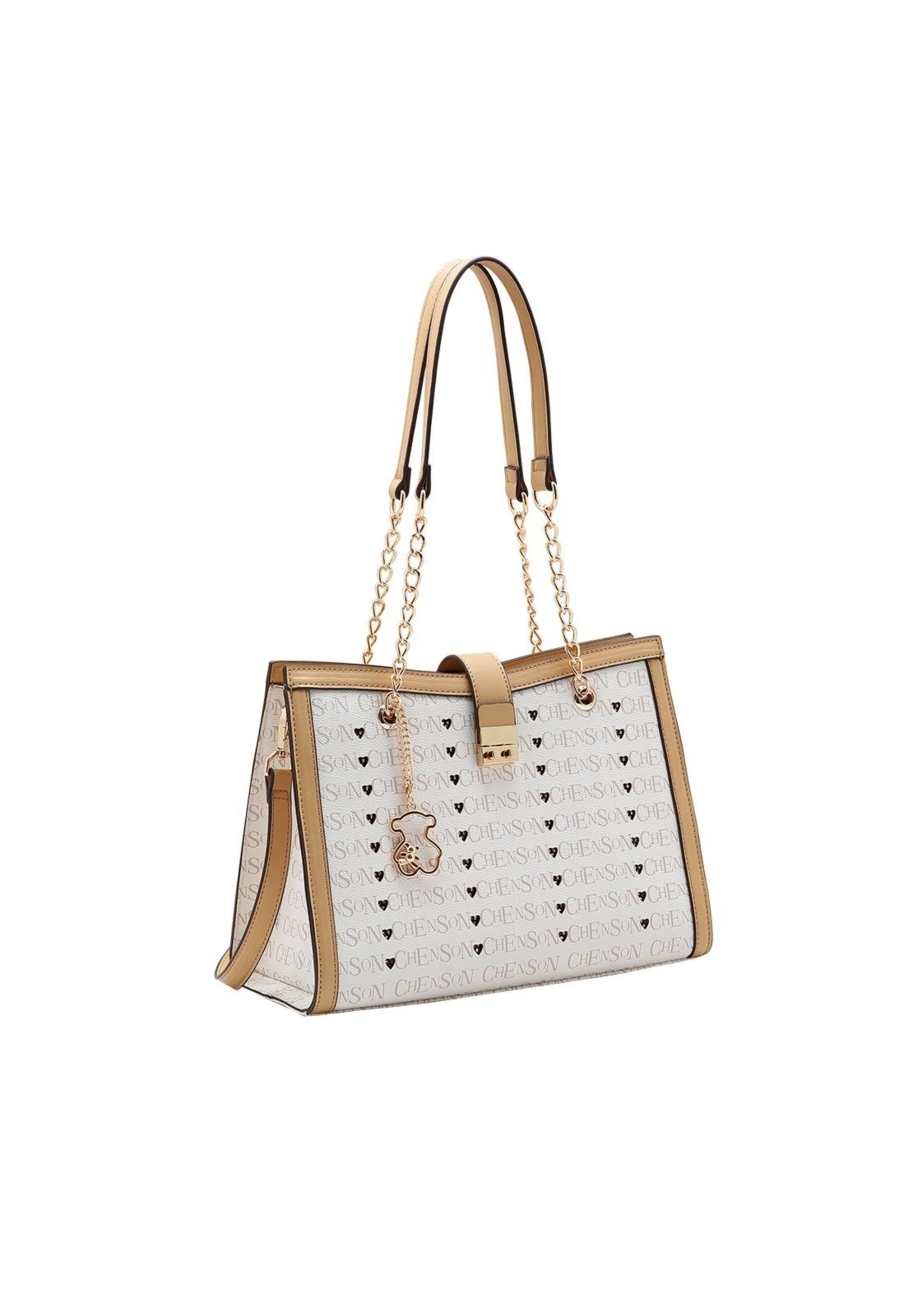 Bolsa Feminina Chenson Cristal Monograma 3485400 Bege