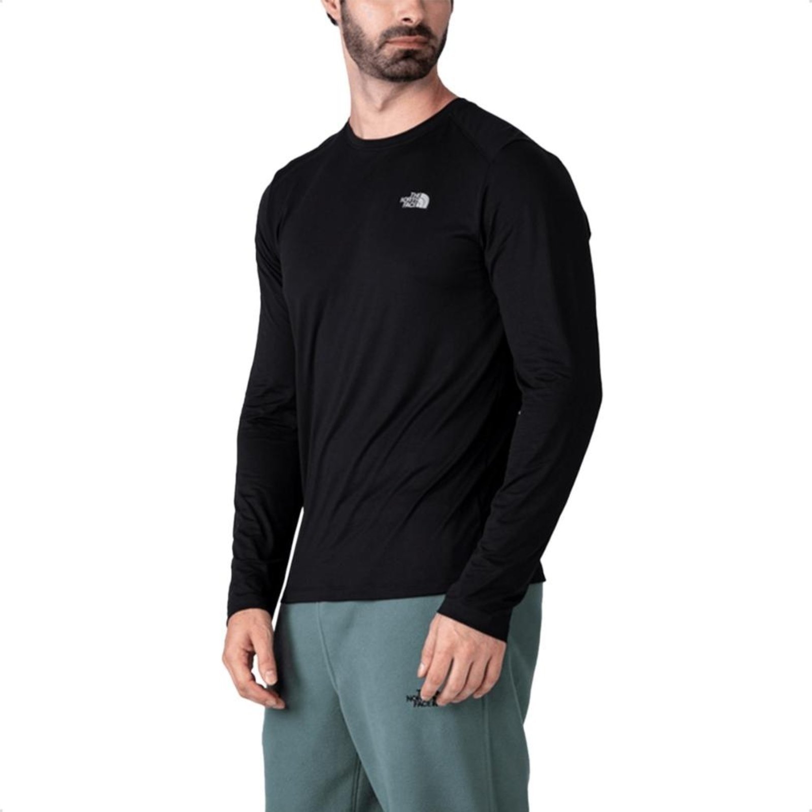 Camiseta Térmica The North Face Masculina Hyper Tee Crew Preto