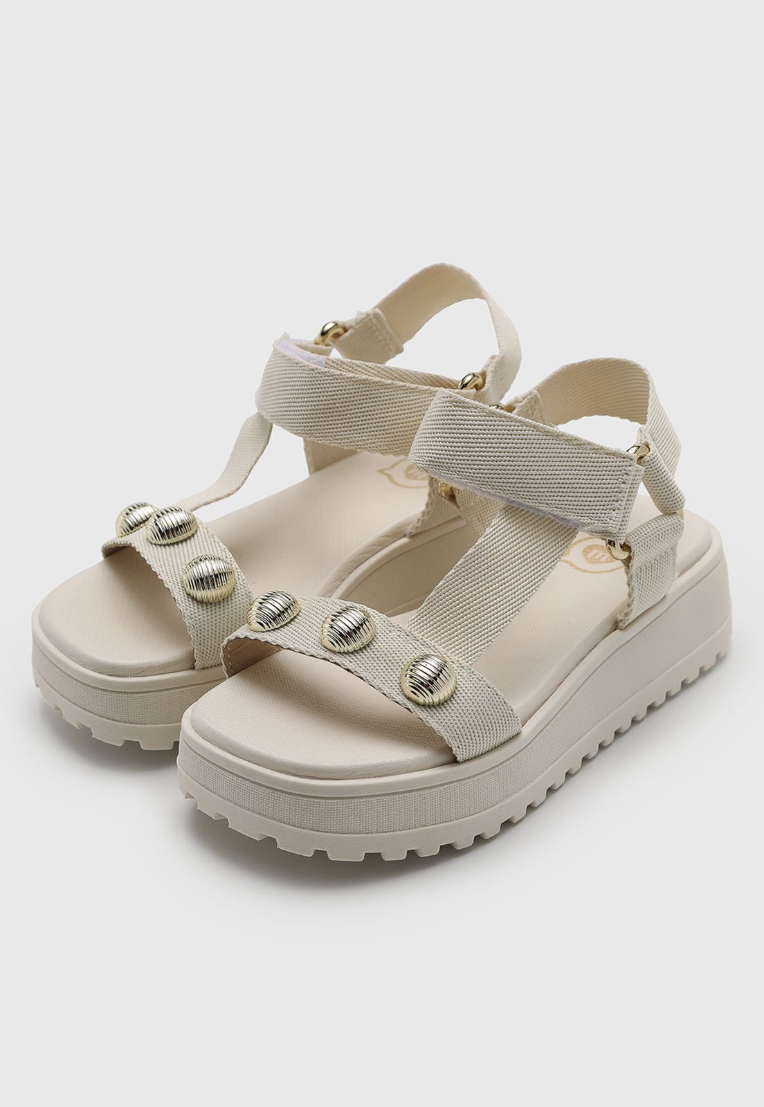 Vista 2 Infantil - Sandália Molekinha Tiras Metalizada Off White off-white white MOLEKINHA off-white white