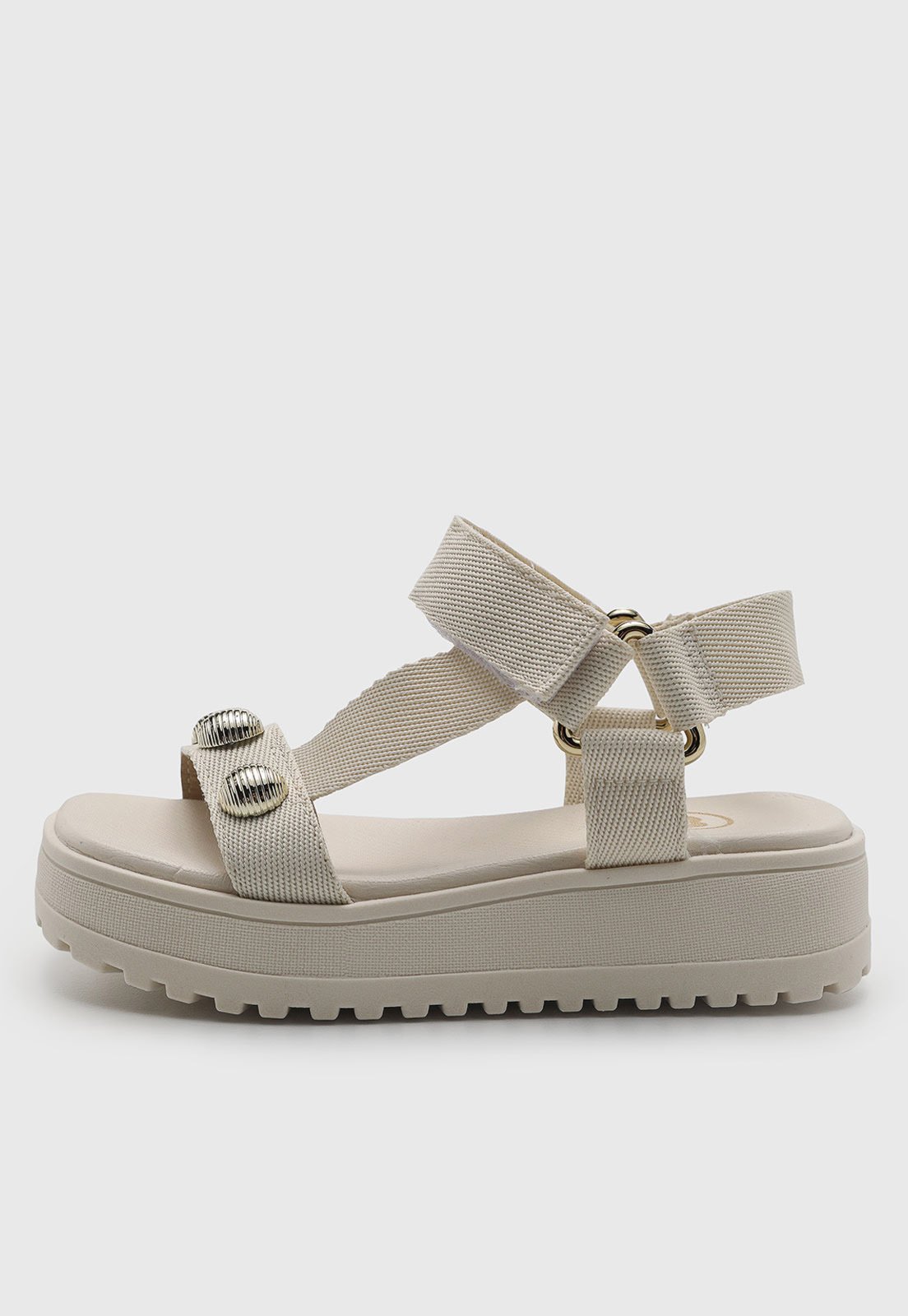 Vista 3 Infantil - Sandália Molekinha Tiras Metalizada Off White off-white white MOLEKINHA off-white white