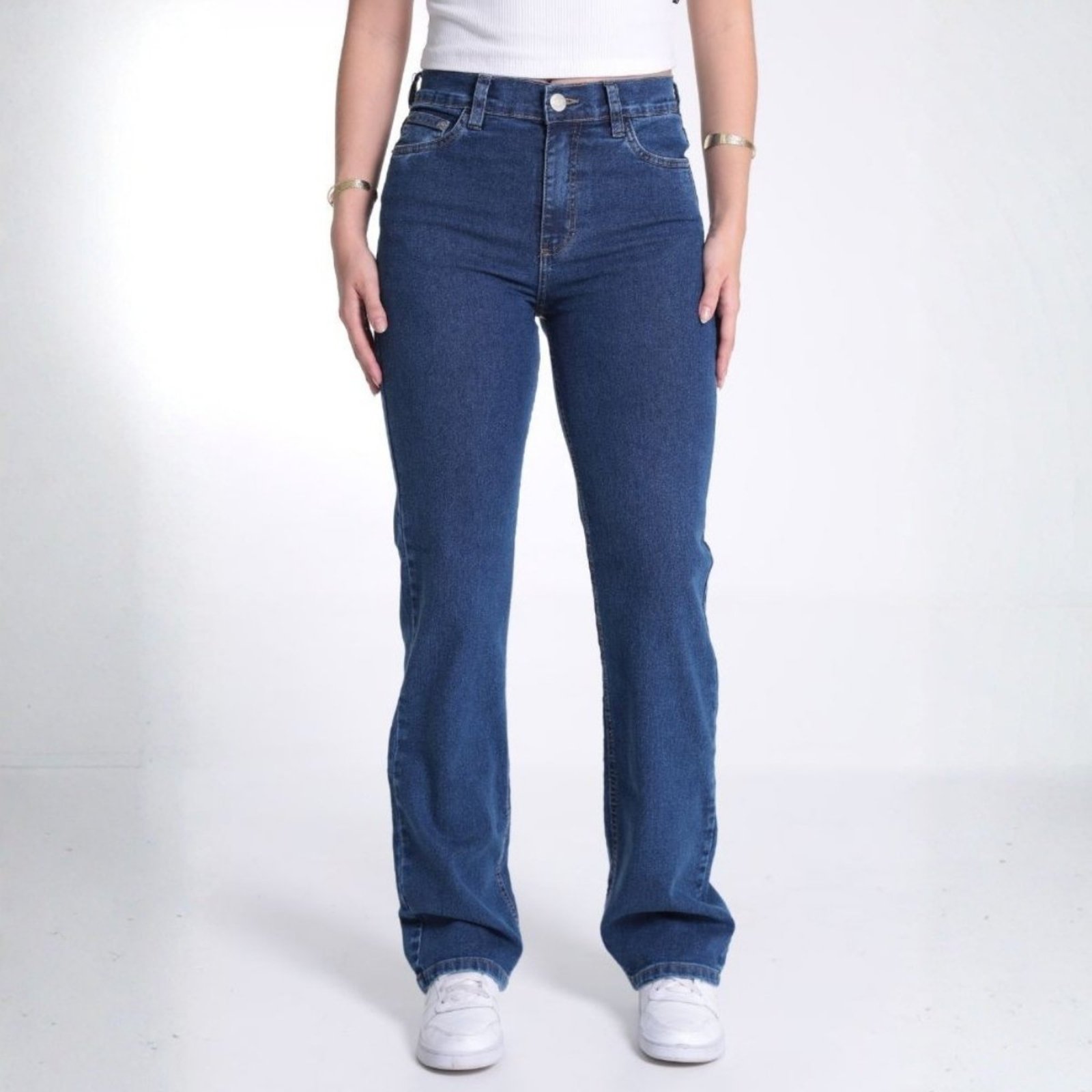 Calça Jeans Reta Barra Normal Feminino Revanche Karabakh