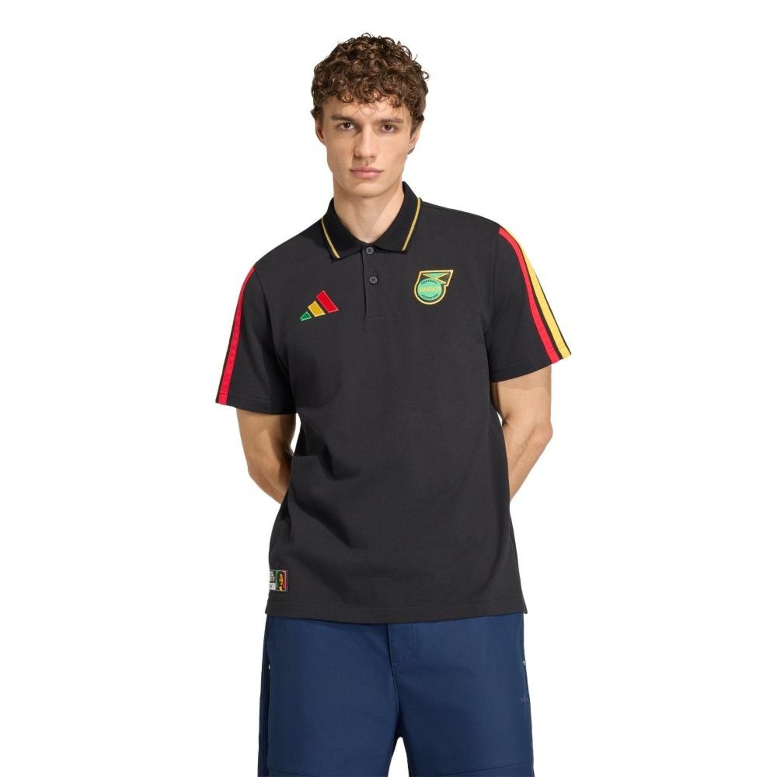 Camisa polo Jamaica x Bob Marley DNA adidas Performance Preto
