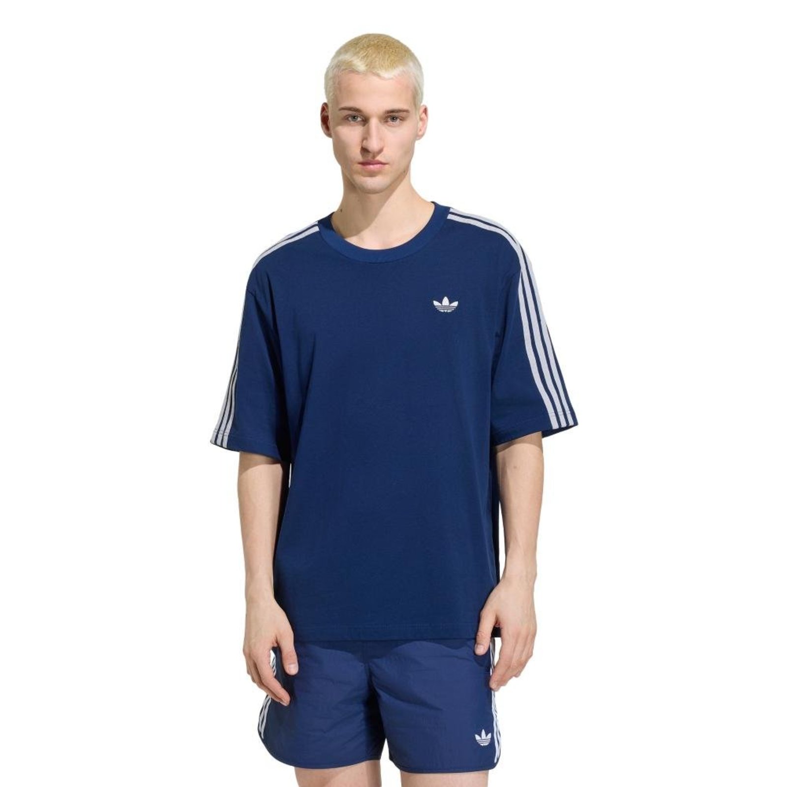 CAMISETA TAMANHO OVERSIZED ADICOLOR TRÊS LISTRAS adidas Originals Azul