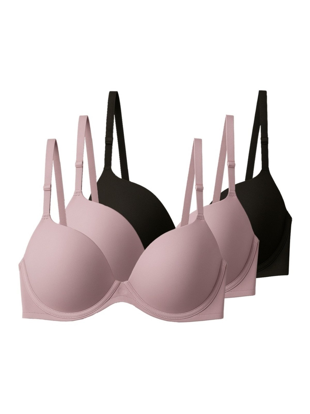 Kit com 3 Sutiãs com Aro e Bojo Push Up Liz 51690 Taça B