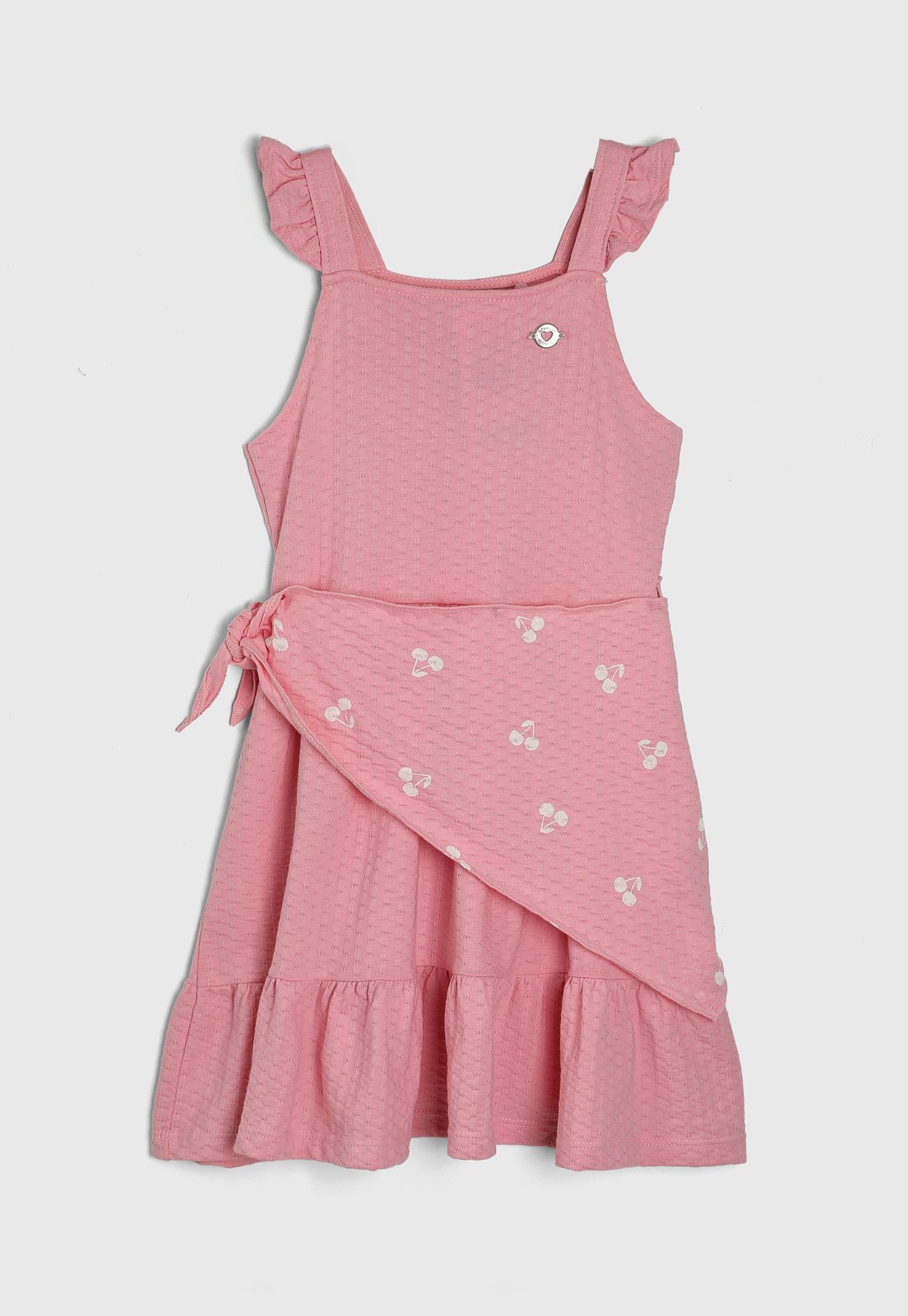 Infantil – Vestido Brandili Cerejinhas Rosa