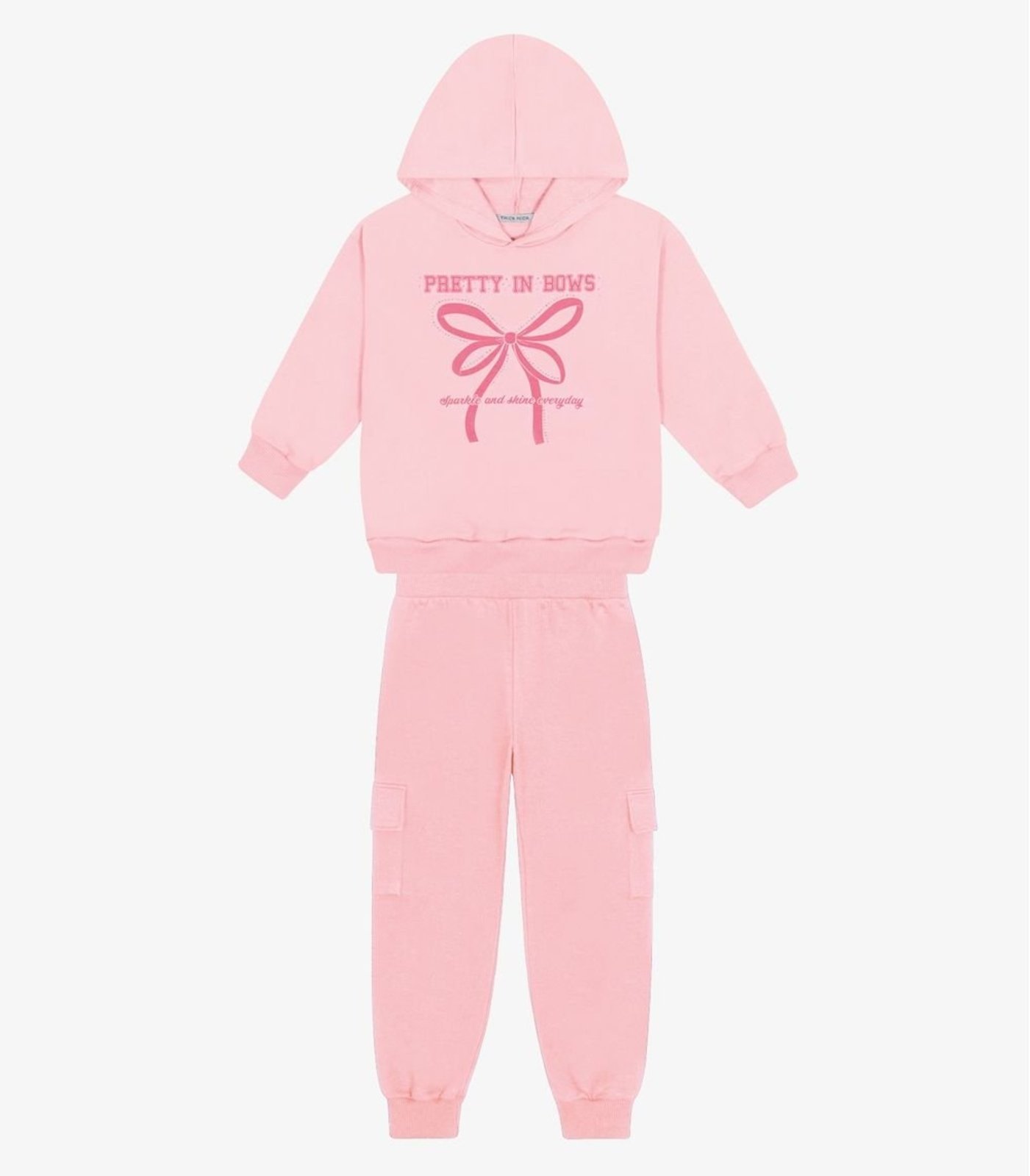 Infantil - Conjunto Blusão Com Calça Menina Trick Nick Rosa