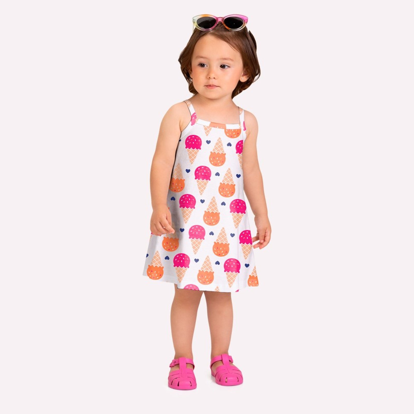 Infantil - Vestido Menina Sorvetes Kyly
