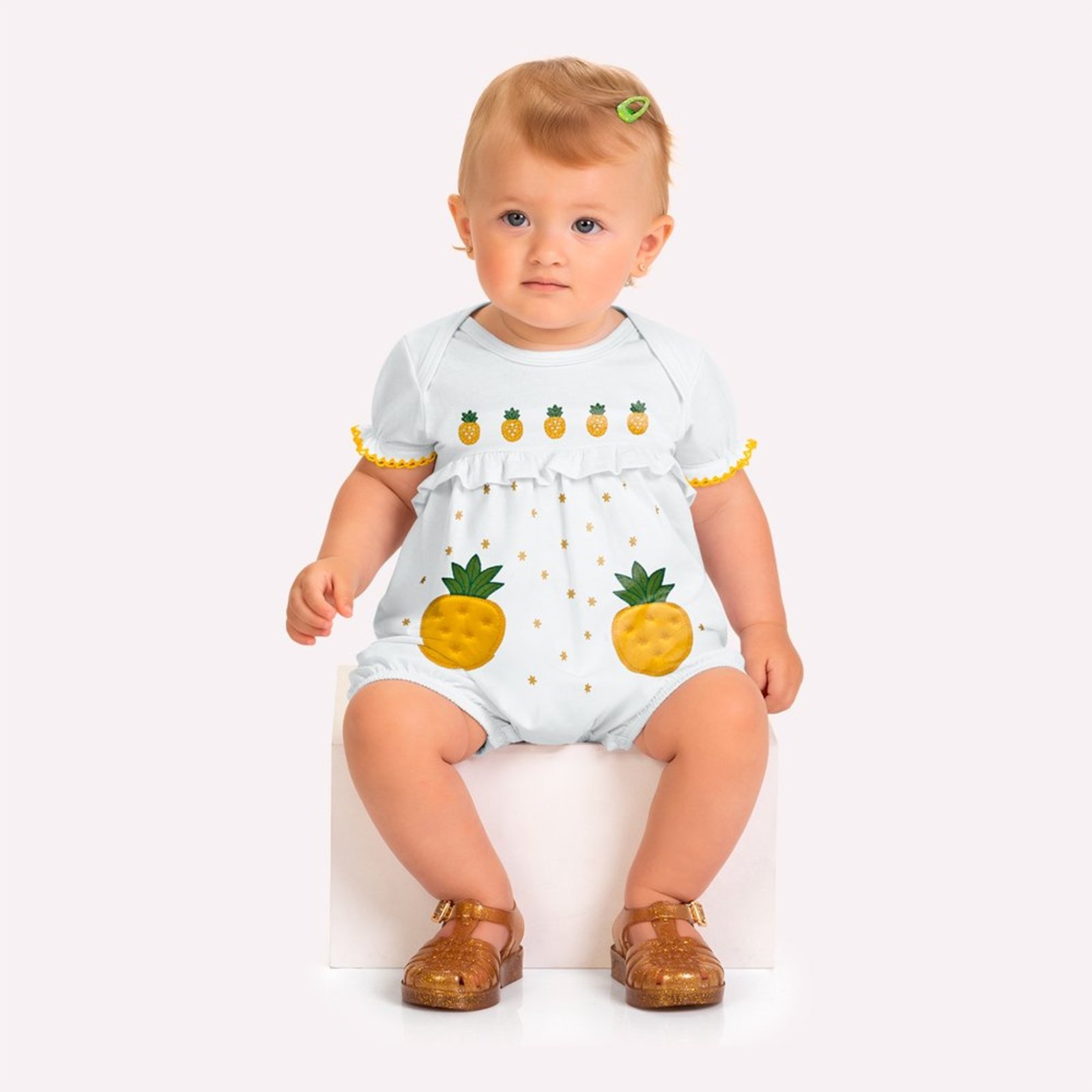 Infantil - Macaquinho Menina Abacaxi Kyly