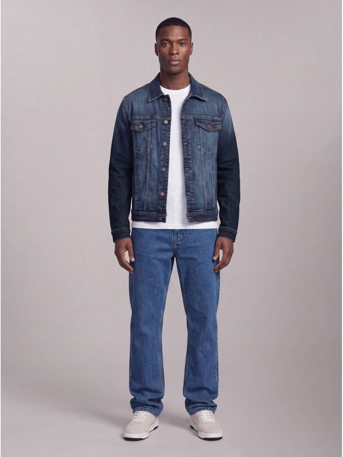 Jaqueta Jeans Trucker Controle Térmico - Marinho Calvin Klein Jeans