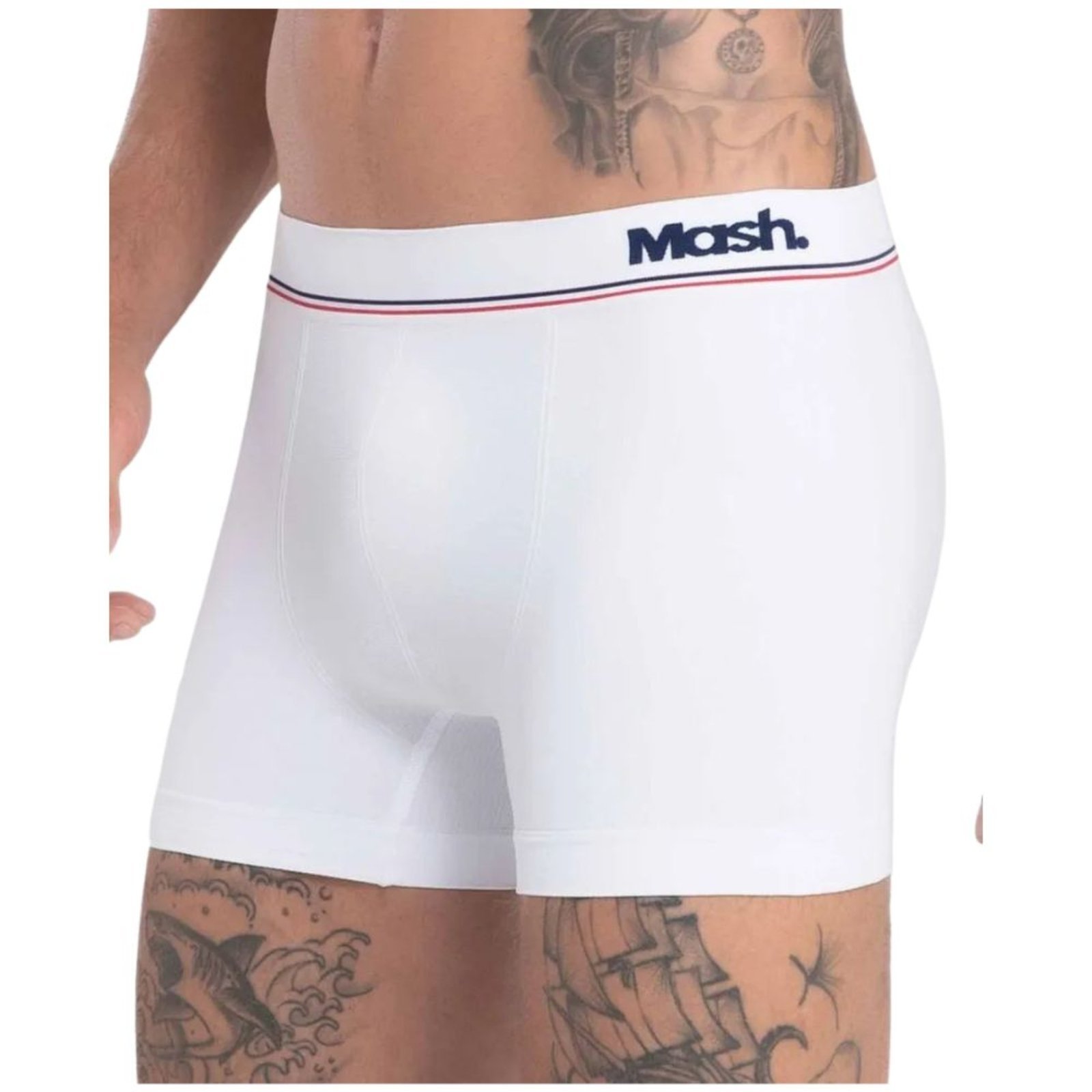 Vista 2 Cueca Boxer Mash Microfibra Sem Costura Adulto 710.23 preto MASH preto
