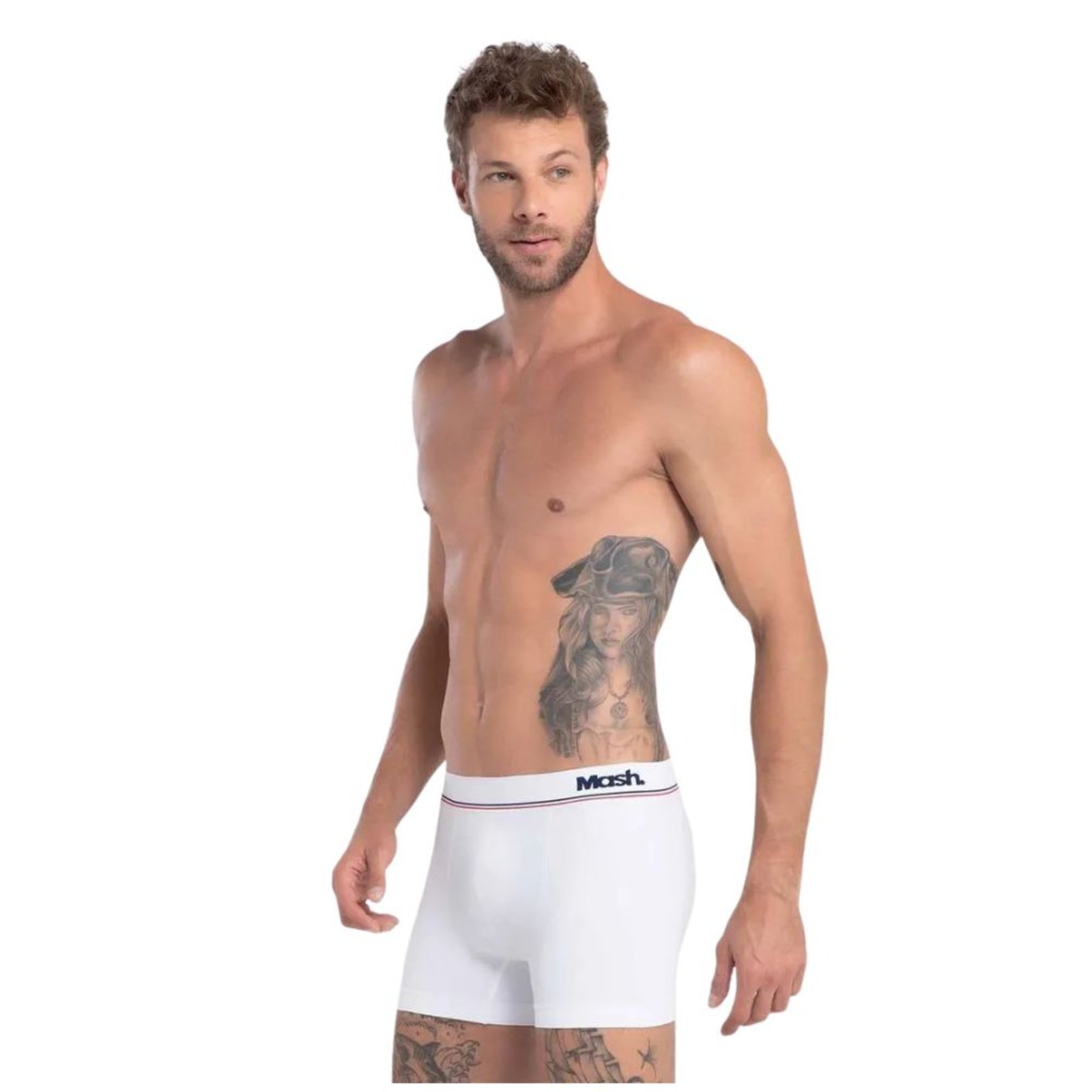 Vista 3 Cueca Boxer Mash Microfibra Sem Costura Adulto 710.23 preto MASH preto