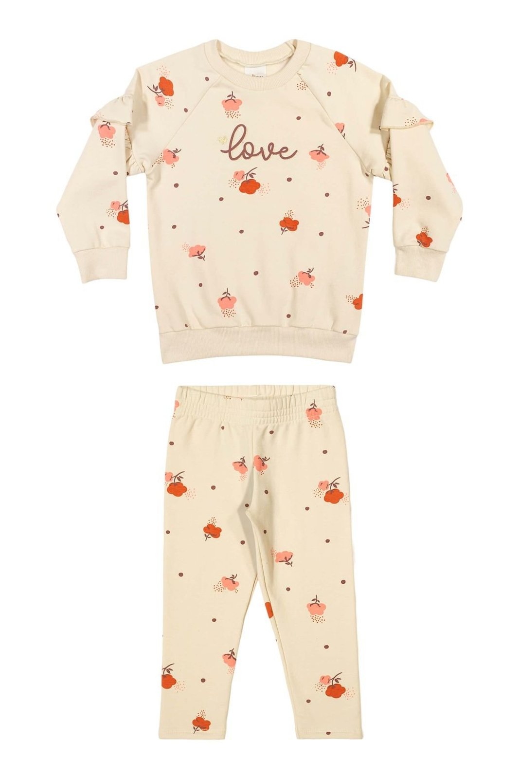 Infantil - Conjunto Menina Molecotton Love Elian Bege