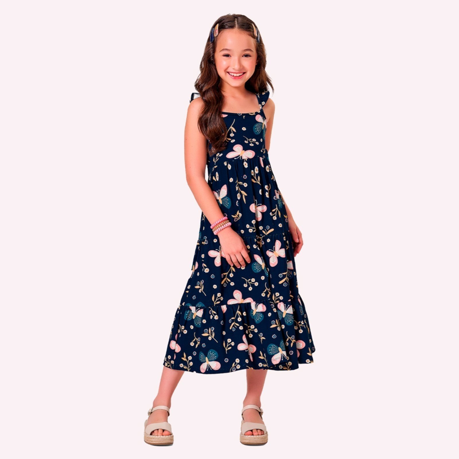 Infantil - Vestido Menina Midi Kyly