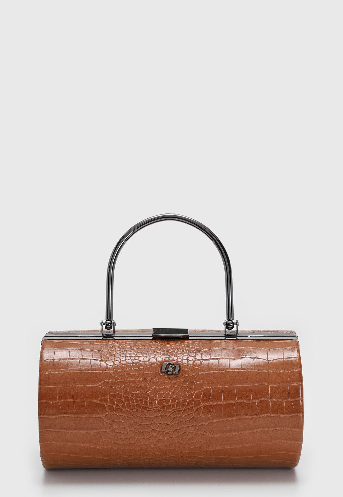 Bolsa Feminina Colcci Croco Cilíndrica Caramelo
