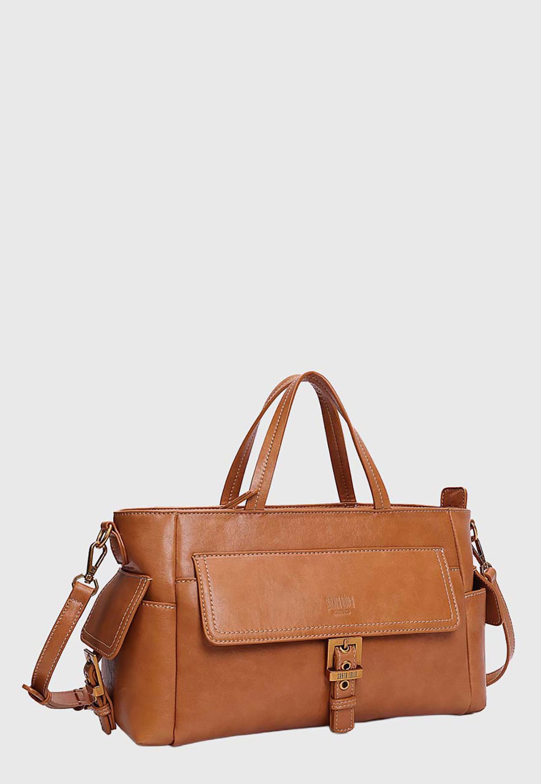 Bolsa Feminina Santa Lolla Grande Retangular Caramelo