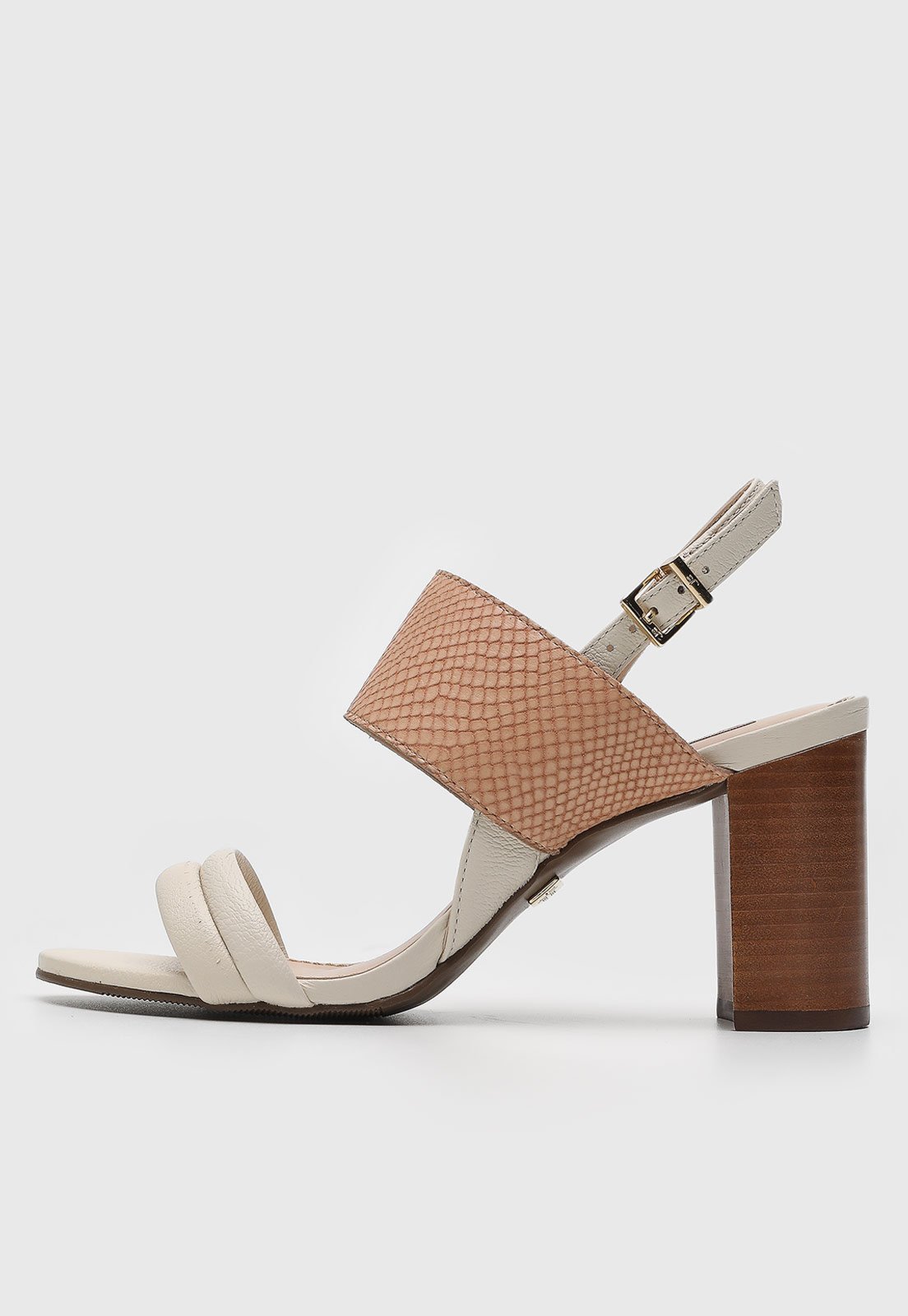 Sandália Jorge Bischoff Dual color Off-White e Nude