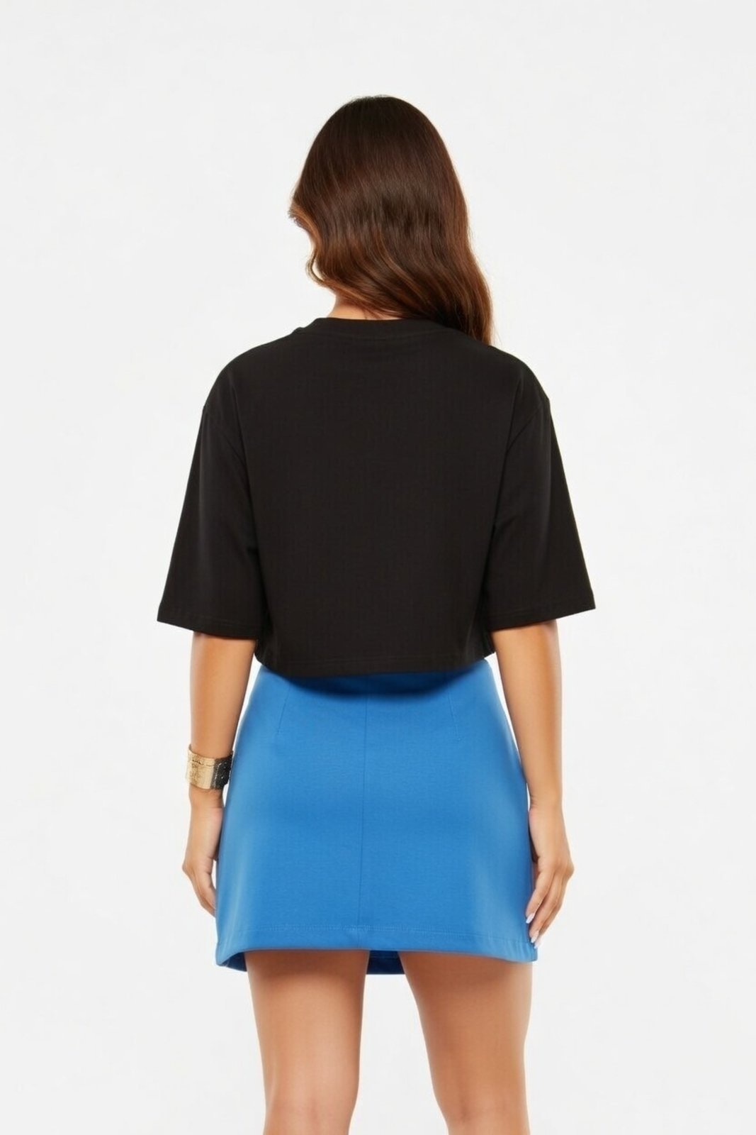 Vista 3 Cropped Oversize D Bell Outlet Fashion New York Preta preto D BELL OUTLET FASHION preto