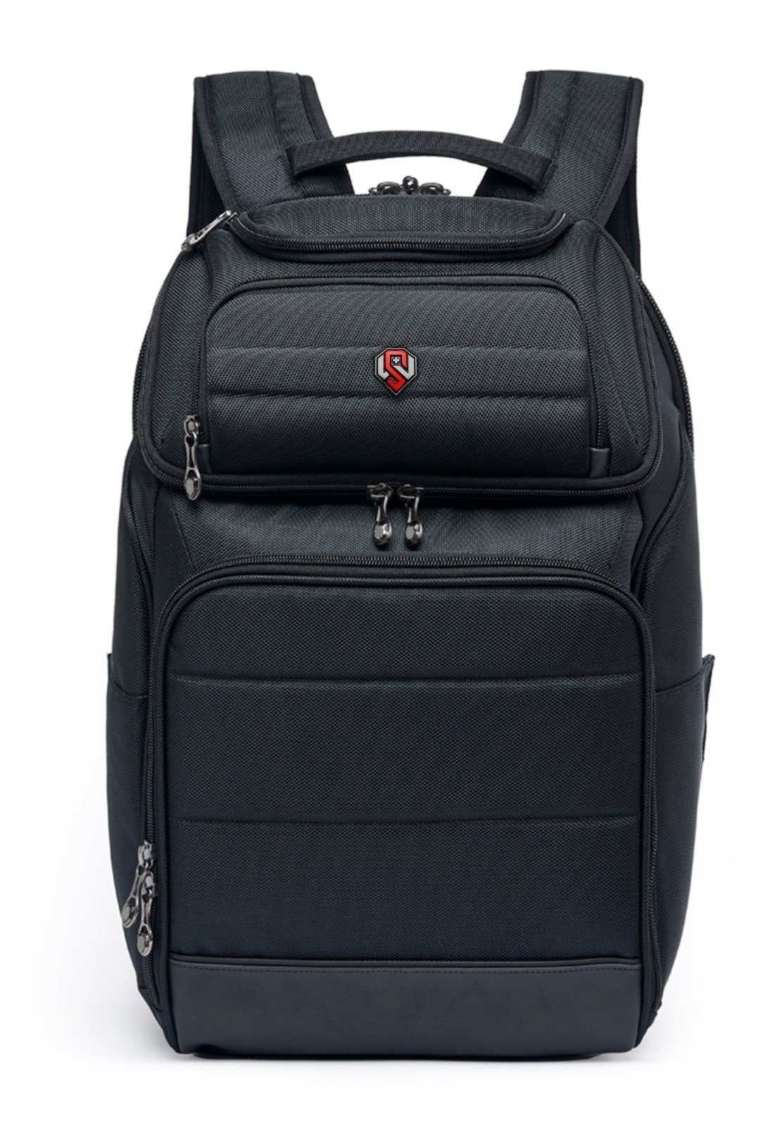 Vista 2 Mochila Executiva Swissport Grande Para Notebook Antifurto Reforçada Moderna preto Swissport preto