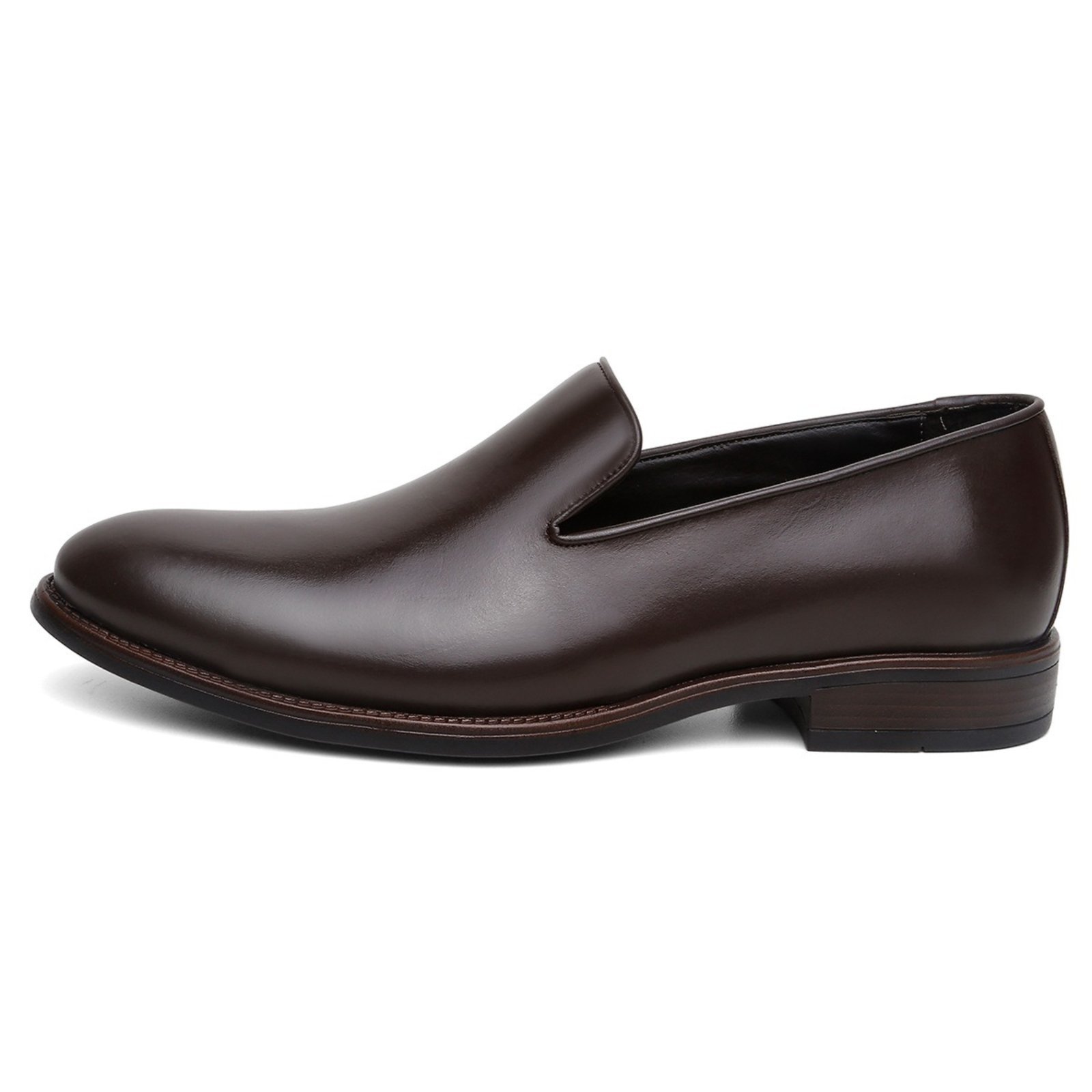 Mocassim Loafer Social Centuria Liso Couro Café