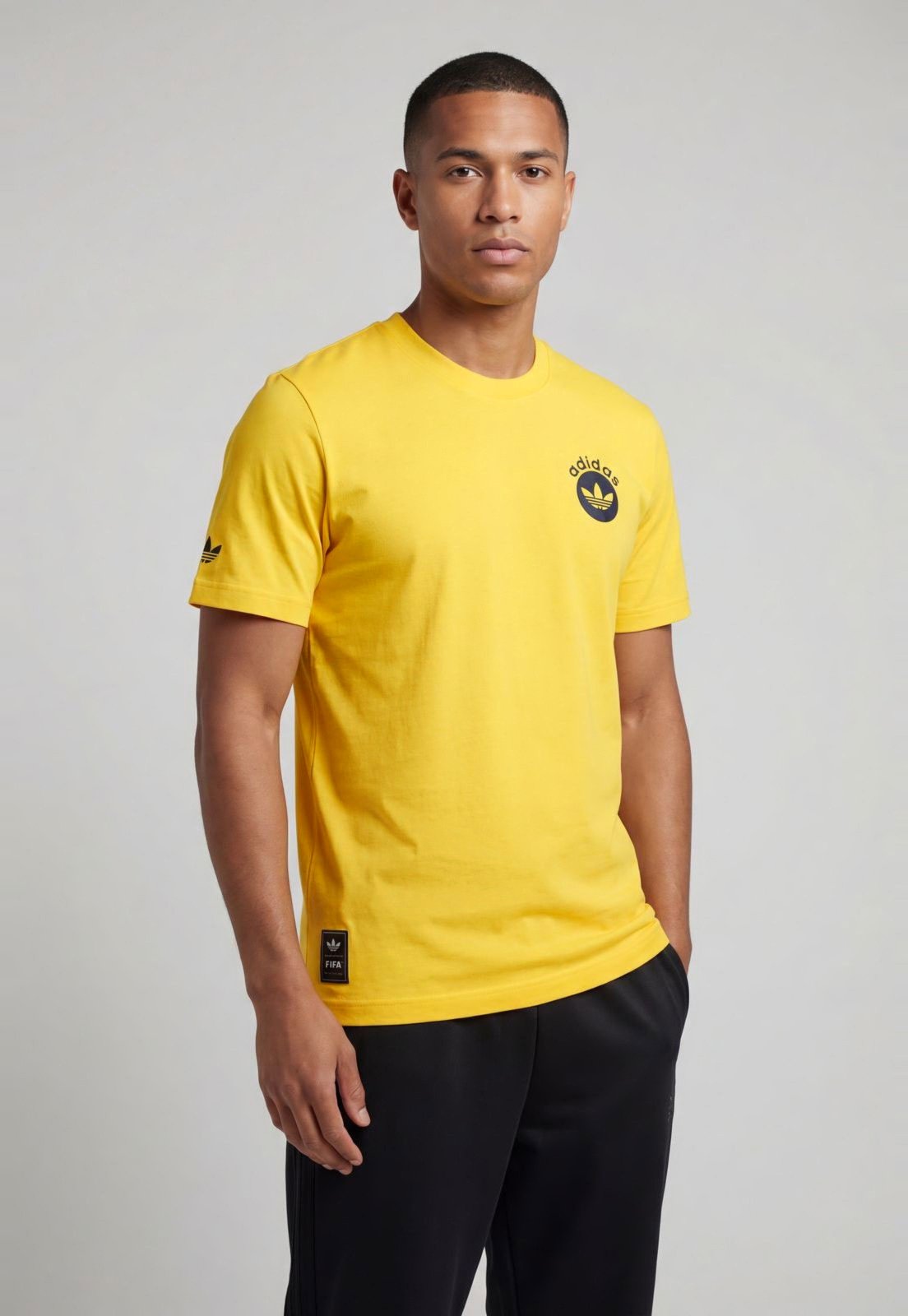 Camiseta Masculina adidas Originals FTBL GFX Amarela
