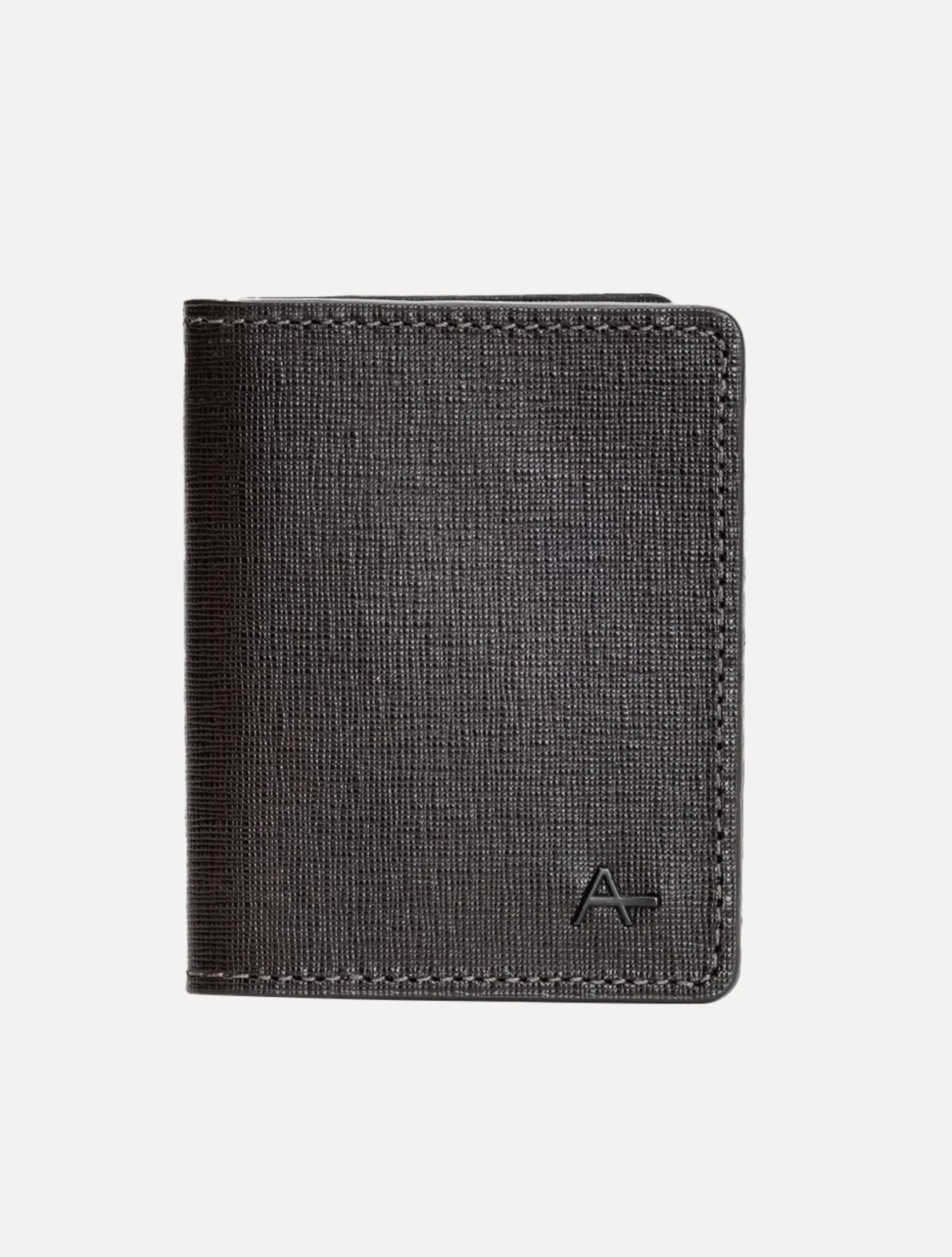 Carteira Aramis Masculina Couro Saffiano Vertical Marrom Café