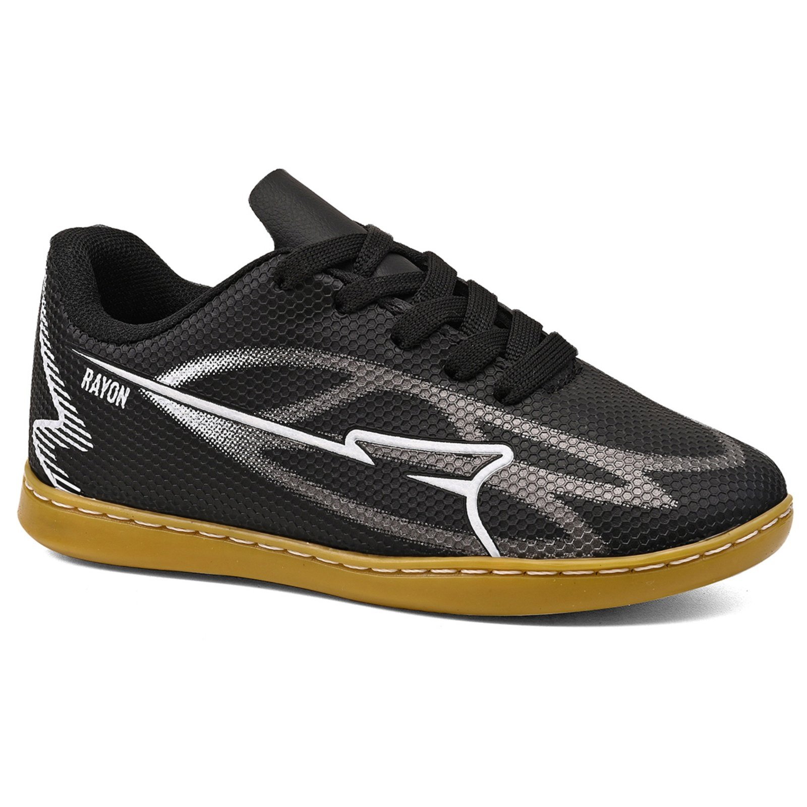Vista 3 Infantil - Chuteira Futsal Quadra Meninos Futebol de Salão Original CALCADOS LGHT LIGHT preto CALCADOS LGHT LIGHT preto
