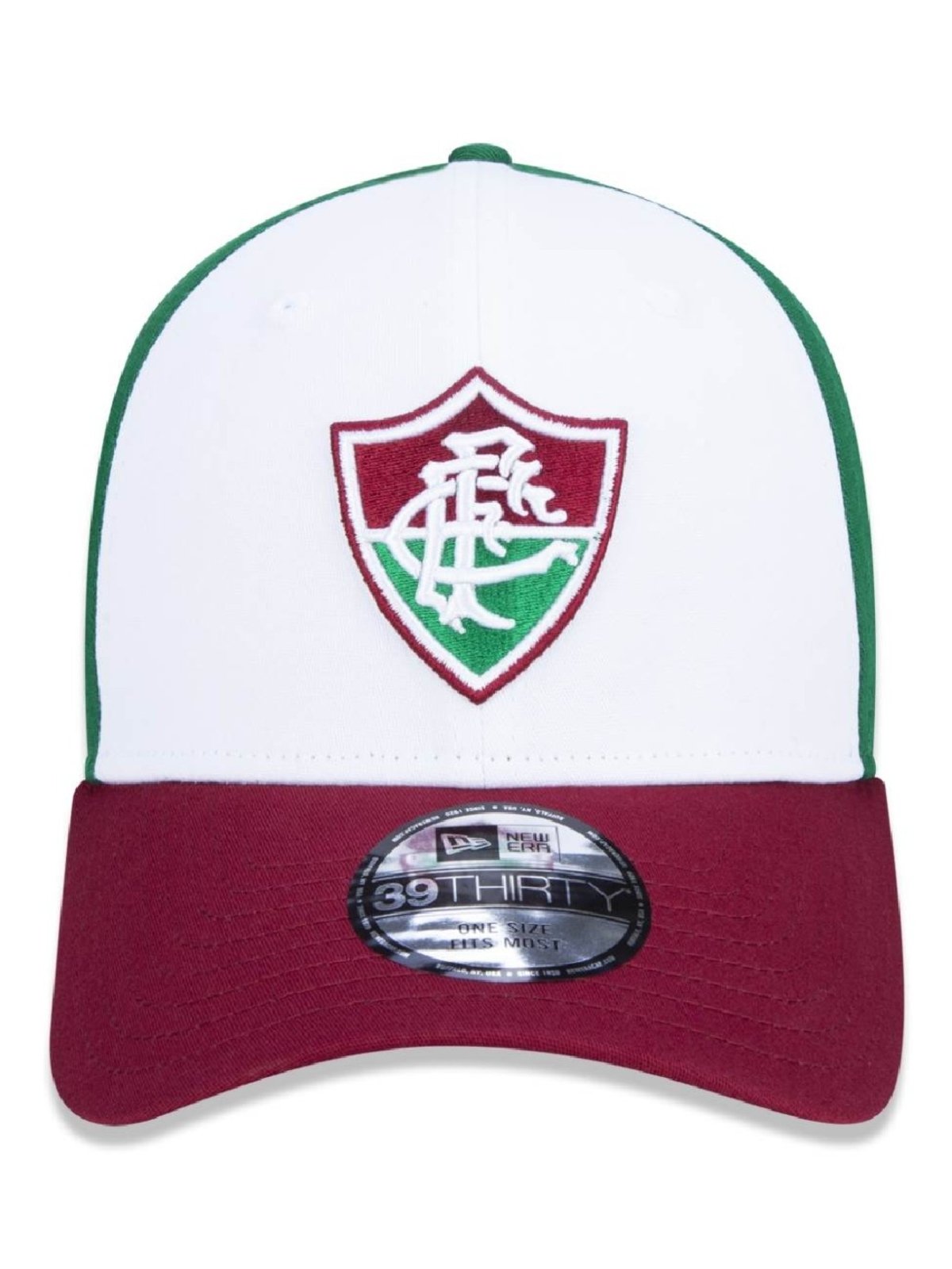 Vista 3 Boné New Era 39thirty Fluminense Branco/Verde new era branco verde