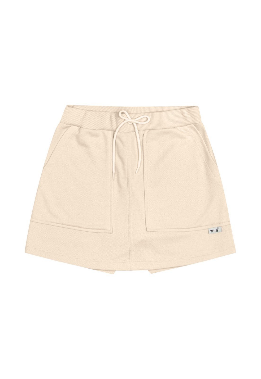 Infantil - Short-Saia Básico em Moletom Juvenil Gloss Bege