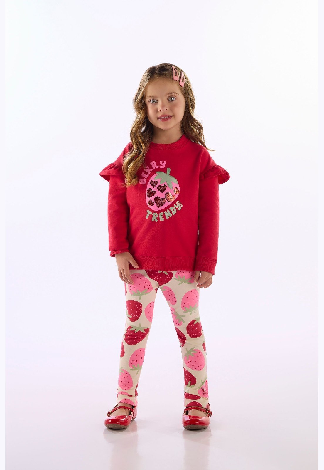 Infantil - Conjunto Morangos Up Baby Vermelho