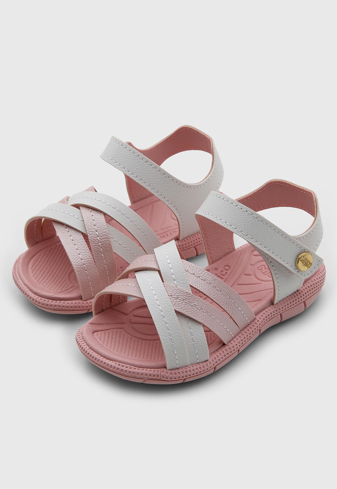 Infantil - Sandália Klin Tiras Cruzadas Branca