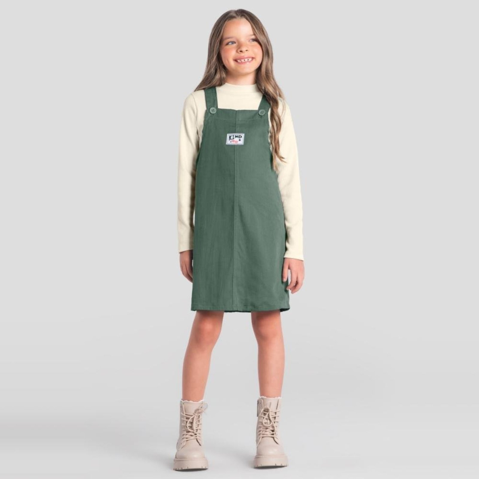 Infantil - Conjunto menina em sarja Brandili