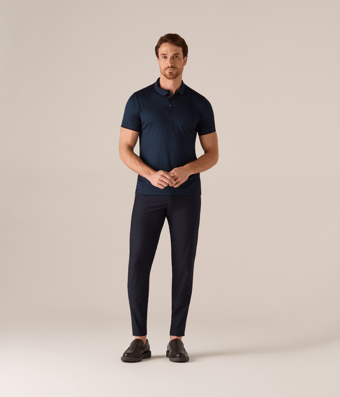 Calca Makenji Social Sem Ajuste Masculina Azul Noite