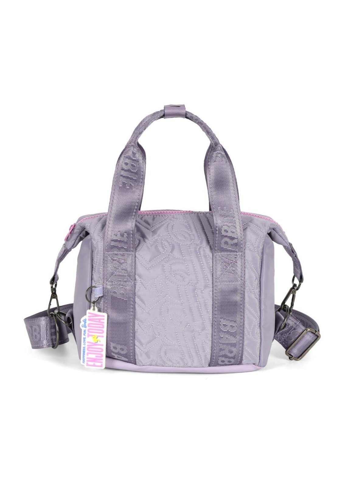 Vista 2 Infantil - Bolsa Bucket Pequena Transversal Náilon Matelasse Barbie Luxcel roxo Luxcel roxo