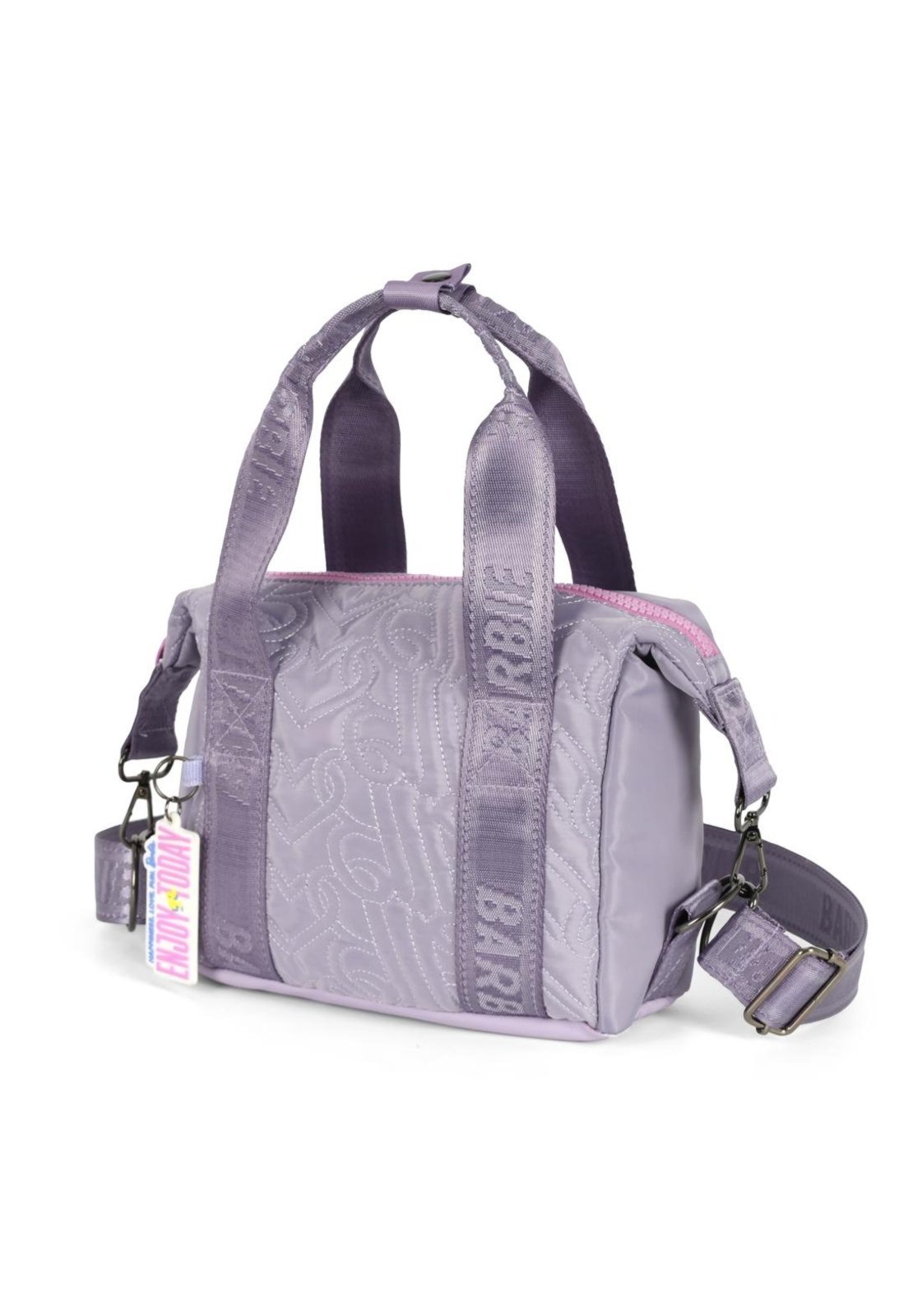 Vista 3 Infantil - Bolsa Bucket Pequena Transversal Náilon Matelasse Barbie Luxcel roxo Luxcel roxo