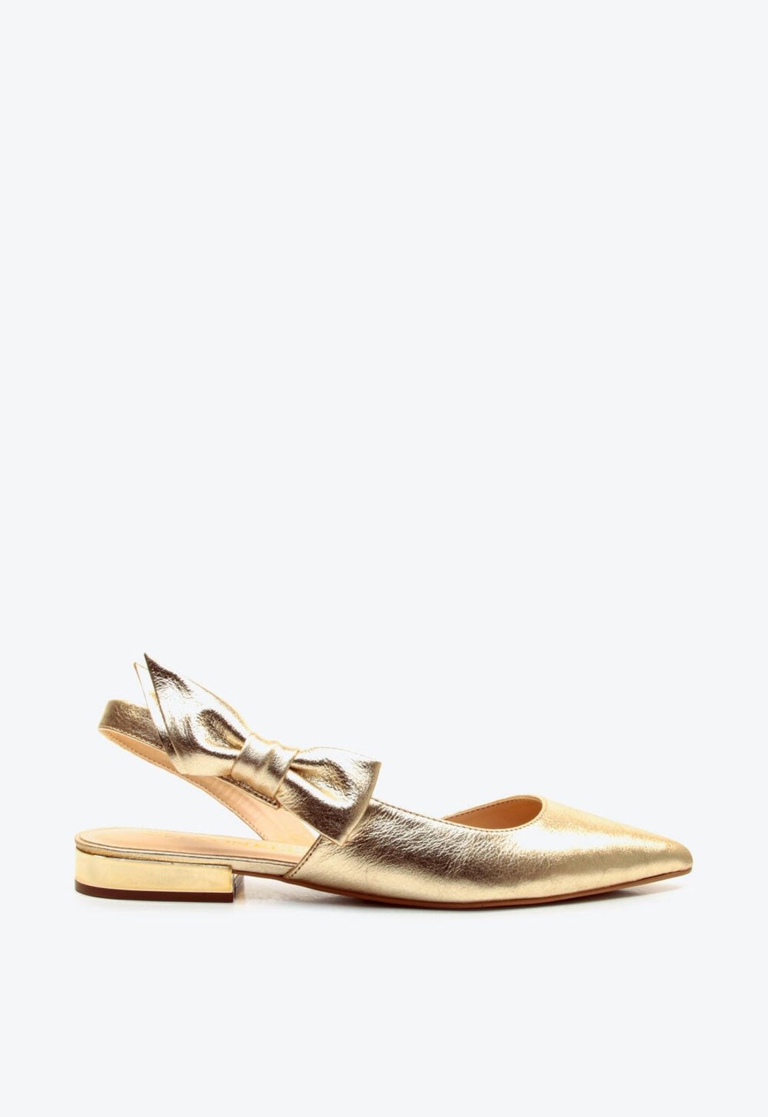Sapatilha Slingback Couro Ouro Light Cecconello 3075003-3