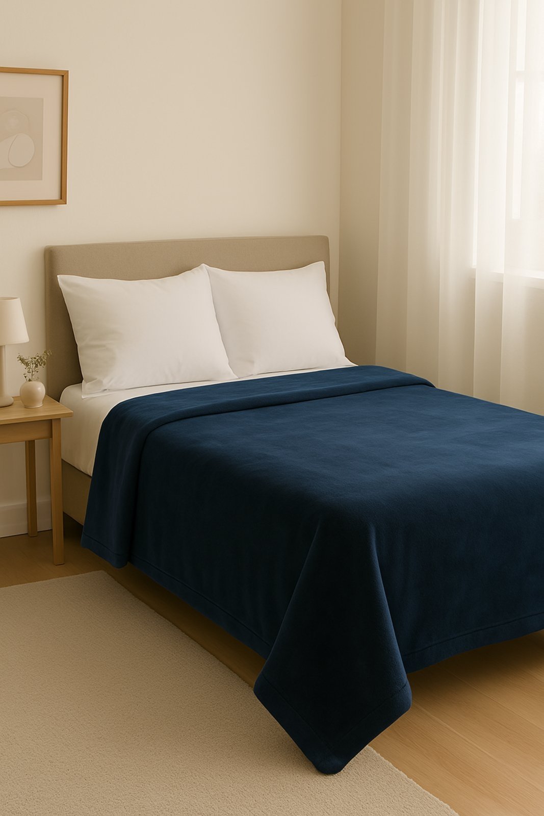 Manta Blanket High 300 Toque De Seda Solteiro 150x220cm Kacyumara Azul