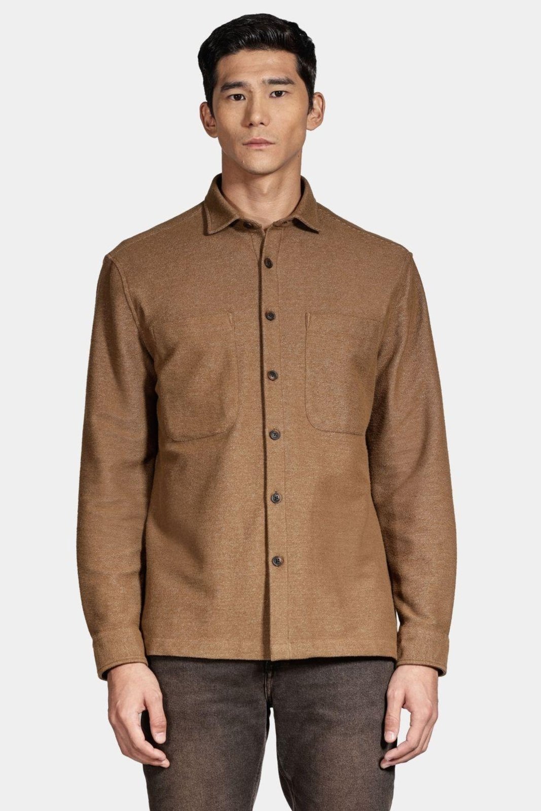 Camisa Aramis Manga Longa Overshirt Tabaco