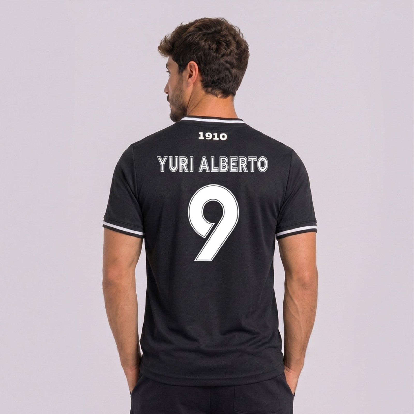 Camisa Corinthians Escudo Preta 9 Yuri Alberto