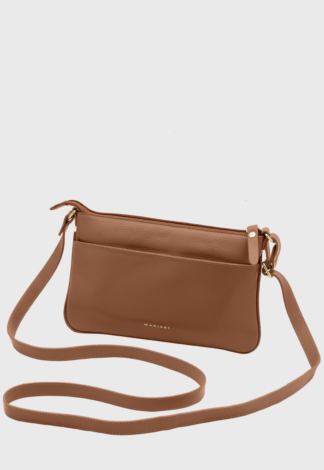 Bolsa Transversal Couro Mariart Girassol Camel
