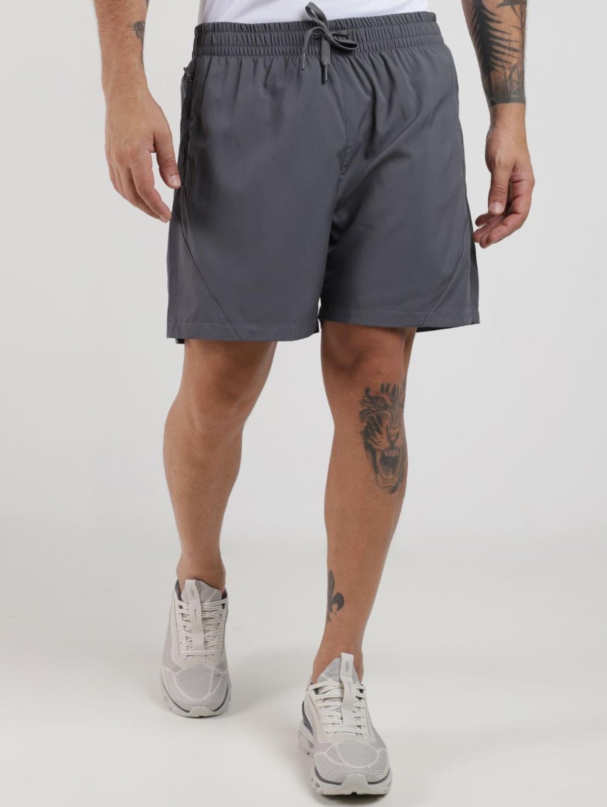 Vista 2 Bermuda Cos Elástico Masculina CHUMBO DZero cinza DZero cinza