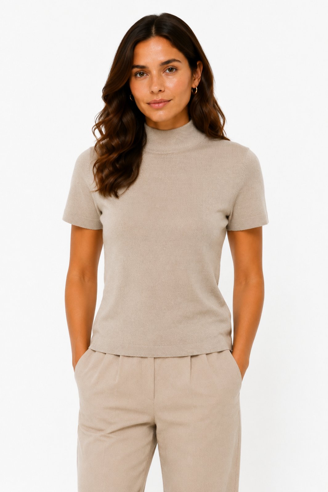 Blusa Feminina D Bell Outlet Fashion Modal Bege