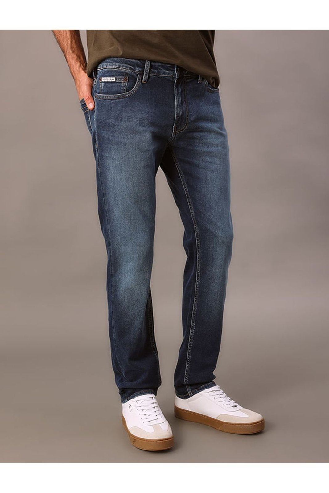 Calça Jeans Masculina Amaciada Skinny Cintura Baixa Calvin Klein Jeans - Azul Médio Calvin Klein Jeans