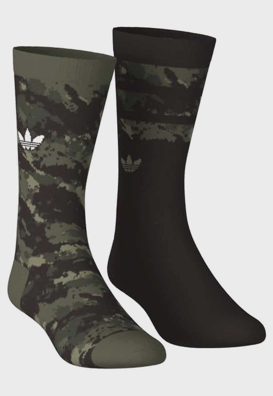 Kit 2 Meia adidas Originals Cano Alto Como Verde