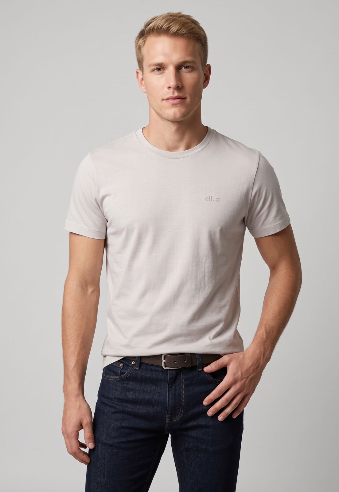 Camiseta Ellus Cotton Washed Gotic Clas Bege