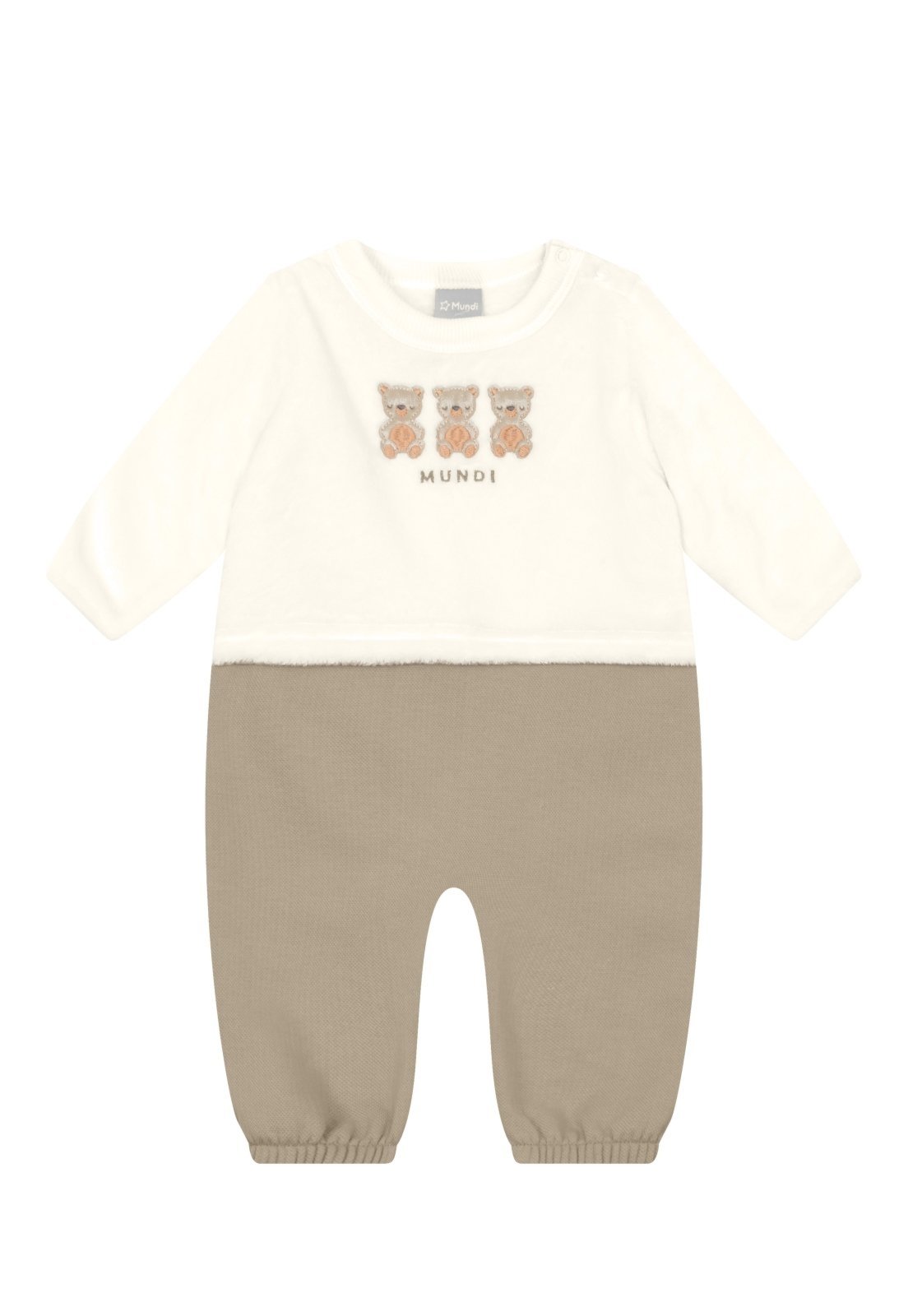 Infantil - Macacão menino de ursinho Mundi
