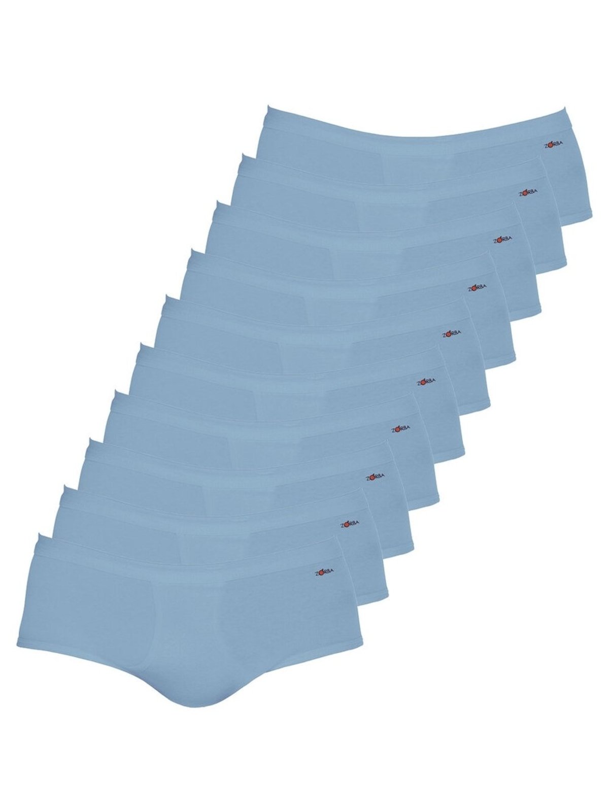 Kit com 10 Cuecas Slip Zorba com Abertura 197 Azul