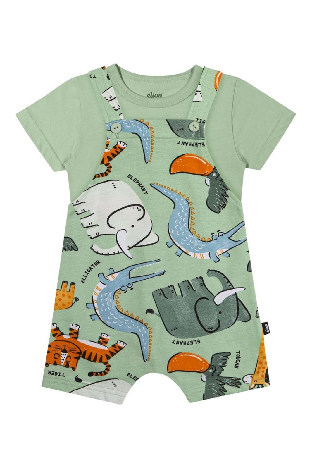 Infantil - Conjunto Menino Animais Estampado Elian Verde