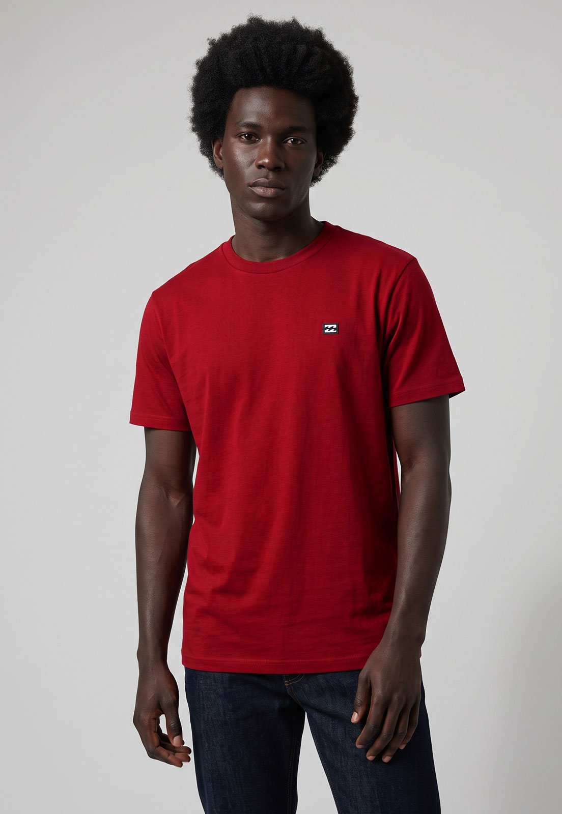 Camiseta Masculina Billabong Icon Patch Vermelha