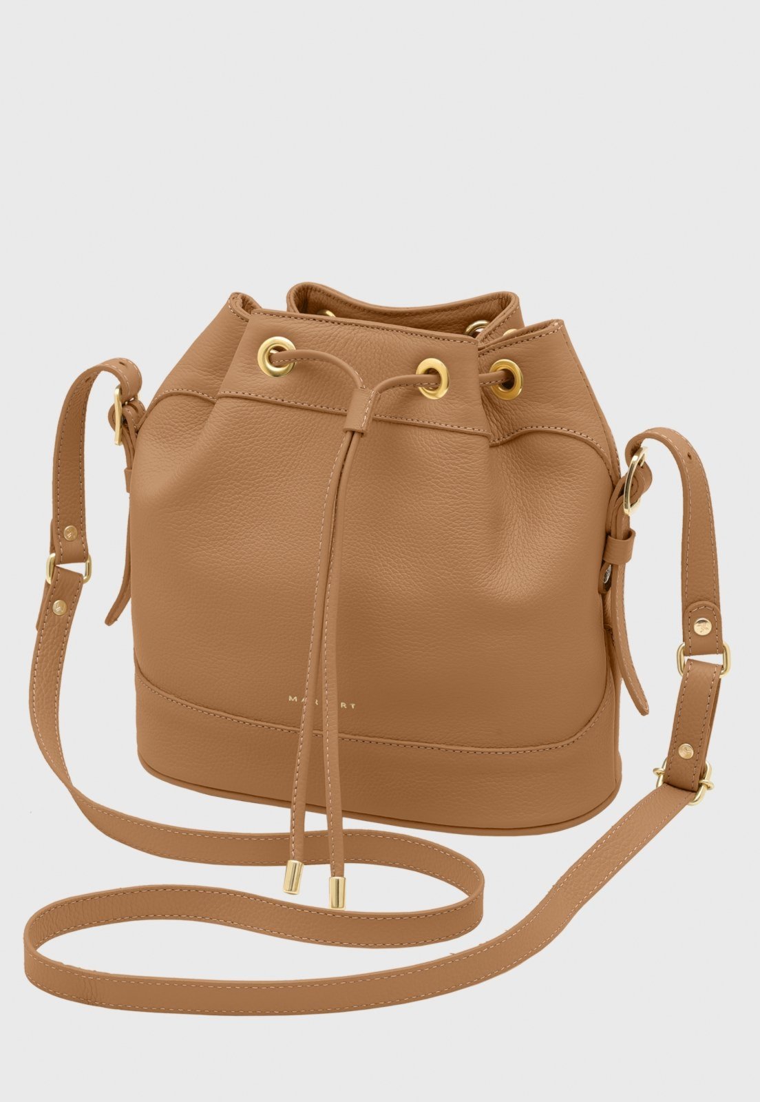 Bolsa Bucket Transversal Couro Mariart Chia Macadâmia
